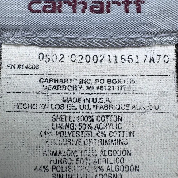 Vintage Carhartt Sherpa Lined Vest Mens XL Moss Green Canvas Workwear USA Made - Picture 6 of 13